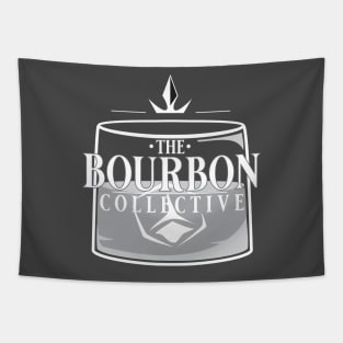 The Bourbon Collective Rocks Glass Logo - White Text Tapestry