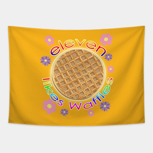 Eleven Waffles Tapestry by scoffin