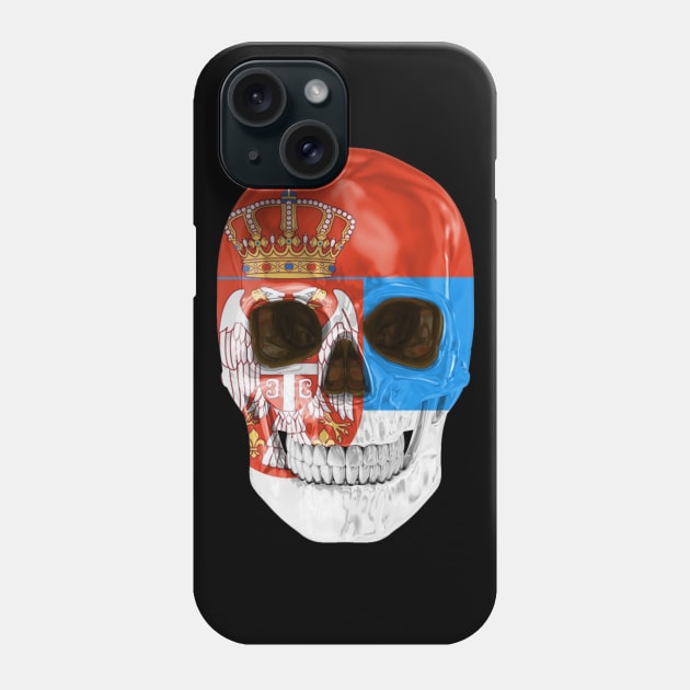 Serbia Flag Skull - Gift for Serbian With Roots From Serbia Phone Case by Country Flags