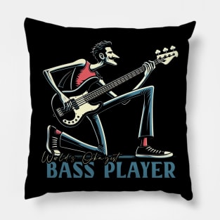 Worlds Okayest Bass Player Pillow