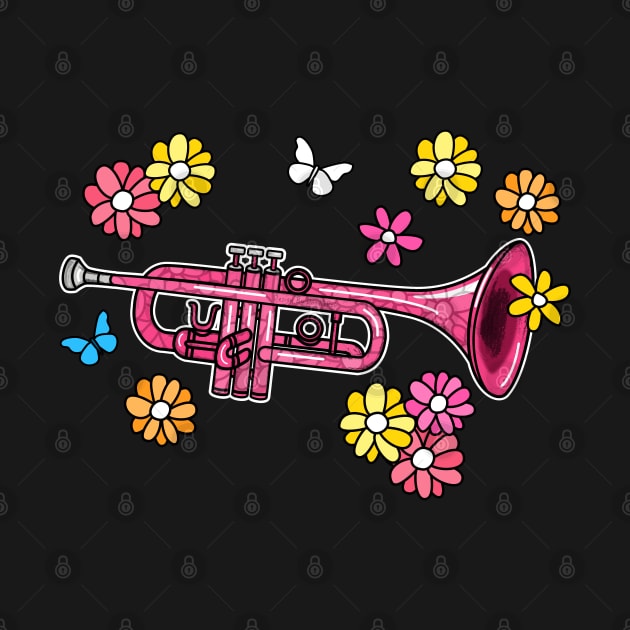 Mothers Day Trumpet Mom Female Brass Musician by doodlerob