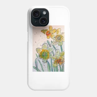 Yellow Daffodil Watercolor Phone Case