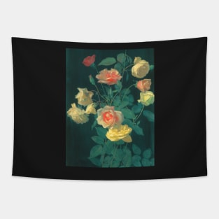 Beautiful Roses Painting Tapestry