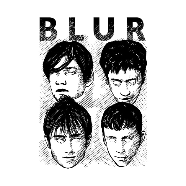 blur band vintage hand drawing illustration design by ROCKHOPPER