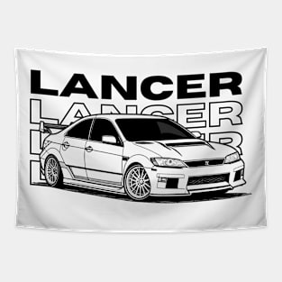 Lancer Evolution VIII + Car Blueprint Tapestry