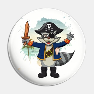 Captain Raccoon Pin