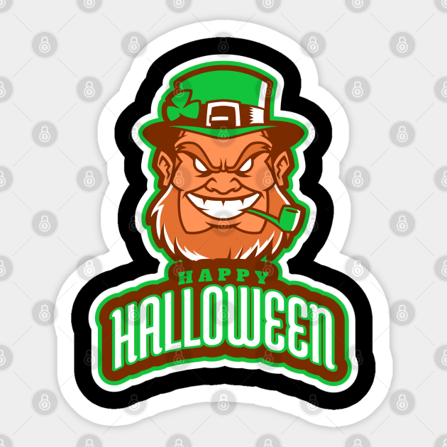 Evil Leprechaun Halloween Halloween Autocollant Teepublic Fr