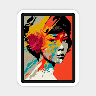 Modern woman in pop-art style Magnet