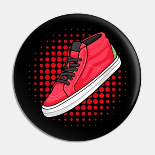 Block Tongue Red Sneaker Pin