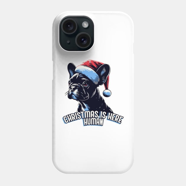 Print design christmas french bulldog with santa hat backlight Phone Case by Casually Fashion Store