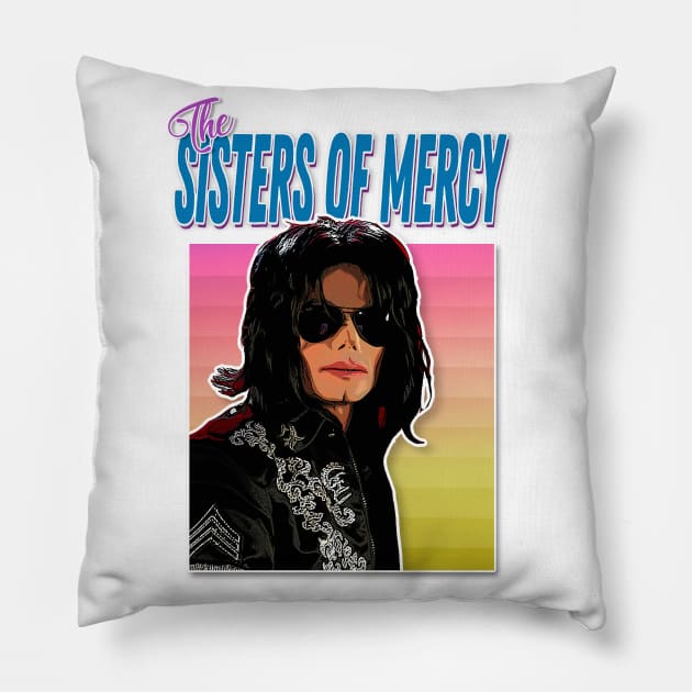 THE SISTERS OF MERCY / Aesthetic Tribute Jacko Goth Parody Design Pillow by DankFutura