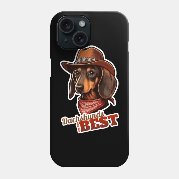 Cowboy Dachshund Phone Case by k9-tee