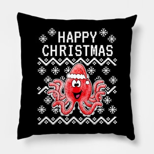 Octopus Ugly Christmas Xmas 2022 Pillow