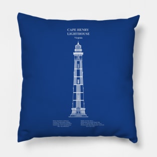 Cape Henry Lighthouse - Virginia - ABpng Pillow