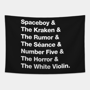 The Umbrella Academy Character Names Version 2 - White Tapestry