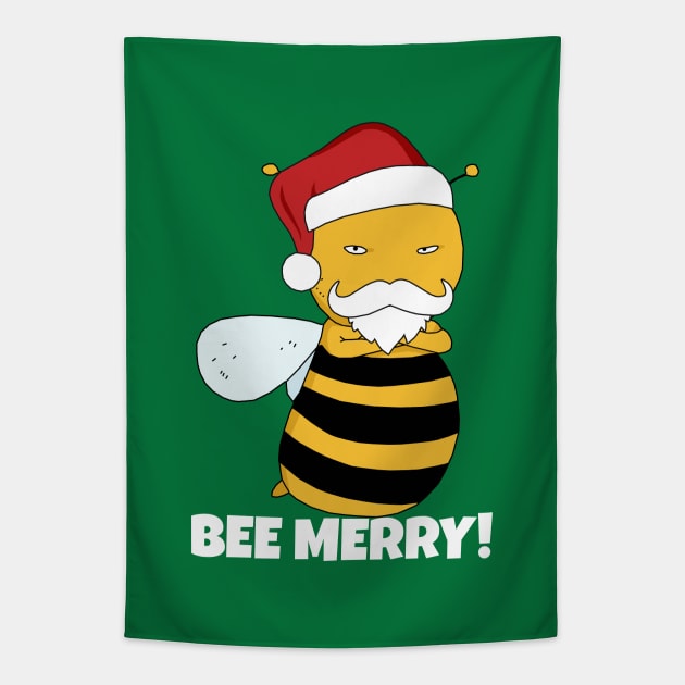 Christmas Bee Merry! Tapestry by KewaleeTee