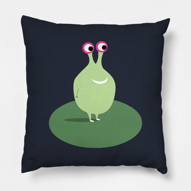 Harbo the friendly Martian Pillow by Hayh0