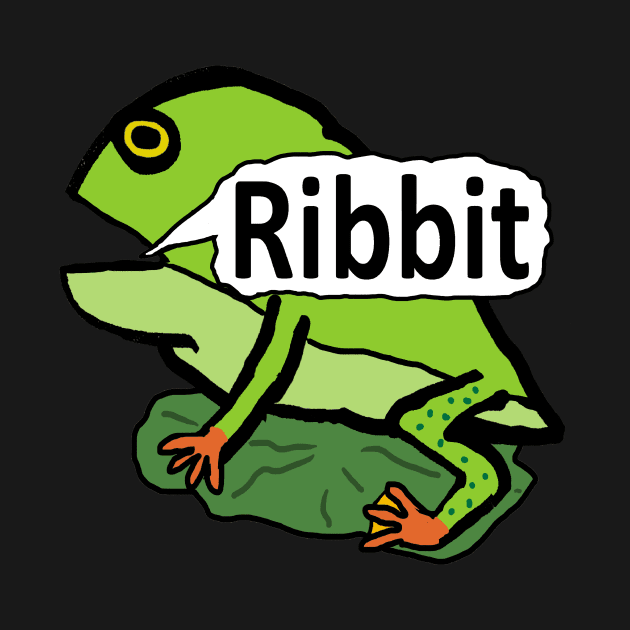 Funny Frog Ribbit by Mark Ewbie