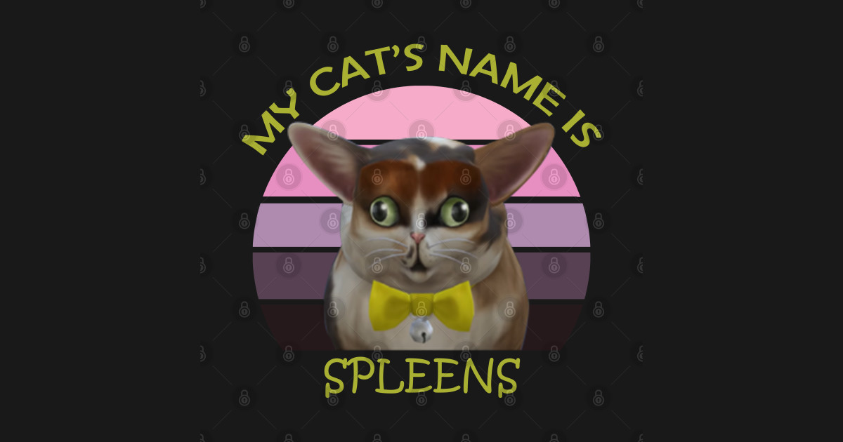 My cat's name is spleens - My Cats Name Is Spleens - Baby Kurzarmbody | TeePublic DE