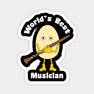 World's Best Clarinet Musician White Text Magnet