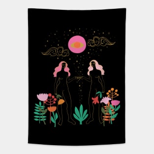 pink moon Tapestry