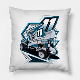 Mallory Bontrager Winged Sprint Car Racing Pillow