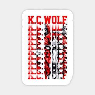 KANSAS CHIEFS WOLF Magnet