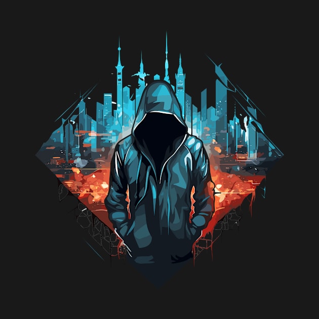 Mistery Shadow Hacker Gamer Urbain City Life by Cubebox