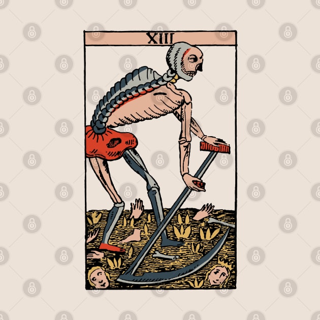 Vintage Tarot Card The Death by KewaleeTee