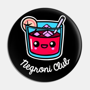 Cute Negroni Club Funny Bartender Retro Pin