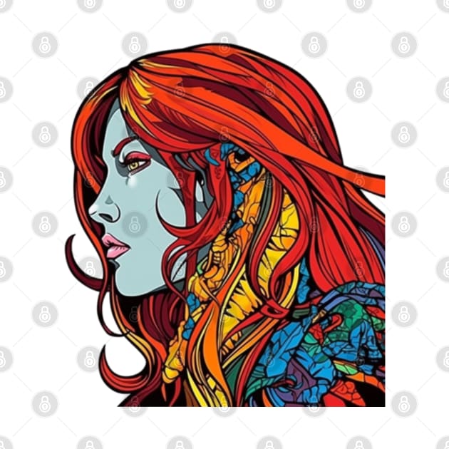 Red Sonja Profile Graffiti Streetwear by ForbiddenGeek