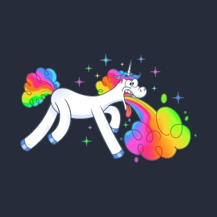 Unicorn Having Rainbow From Mouth T-Shirt