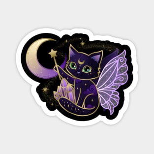 Stay Connected to your Magic Crystal Cat Magnet