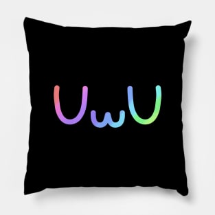 UwU Rainbow Gradient Pillow