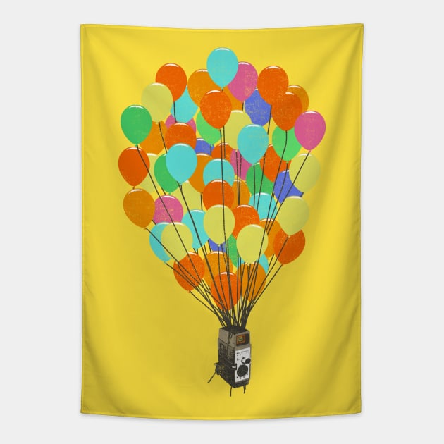 CAMERA BALLOONS Tapestry by Showdeer