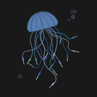 Audio cables jellyfish for musician T-Shirt