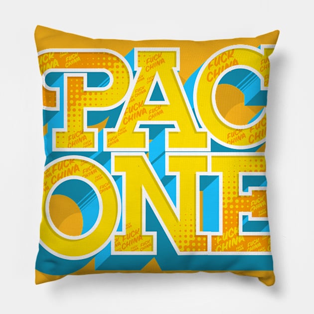 PAC ONE BLOCKO Pillow by trev4000