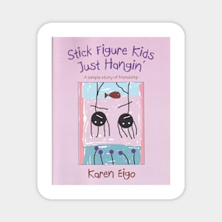 Kids Just Hangin' Stick Figure Magnet