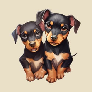 Puppy Pals: Doberman Duo T-Shirt