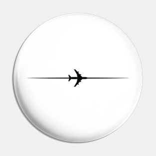 Minimalist Airplane Cross Design Pin