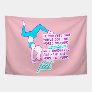 Do a handstand Tapestry