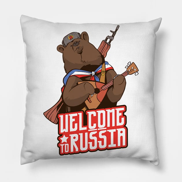 Welcome to Russia Pillow by Hmus