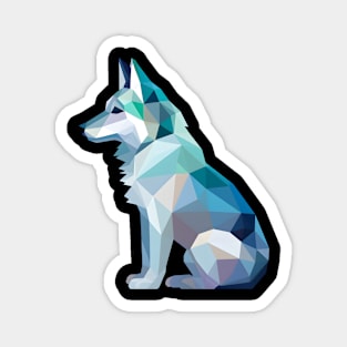 Wolf Blue Ice Magnet