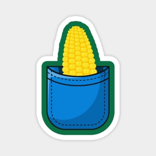 Corn Cob in Your Pocket - Funny Vegan Vegetable Farmer Humor Magnet