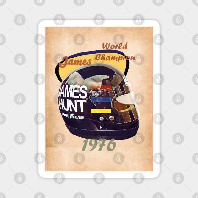 1976 James Hunt Magnet by Popcult Posters