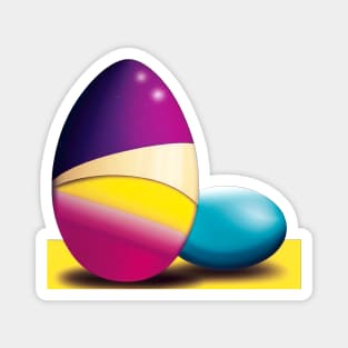 Easter eggs digital art (MD23Etr003) Magnet