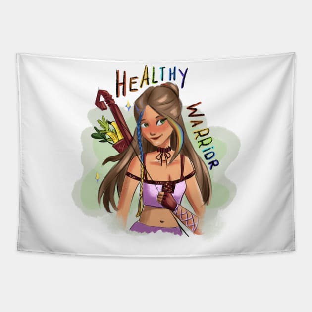 Healthy warrior Tapestry by JulietFrost