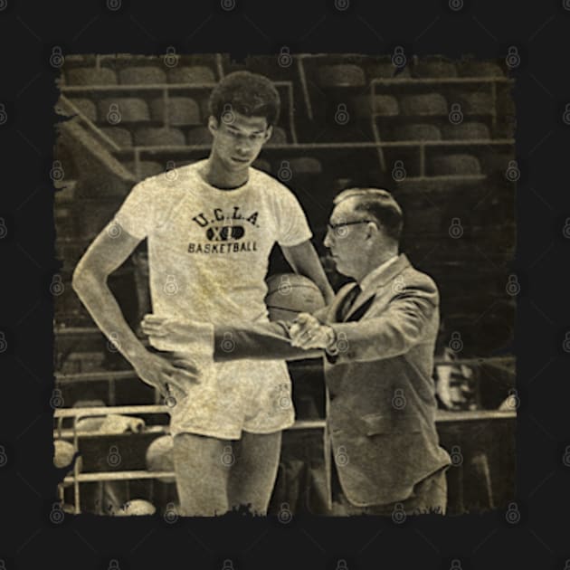 John Wooden Coaching Kareem Abdul Jabbar by MJ23STORE