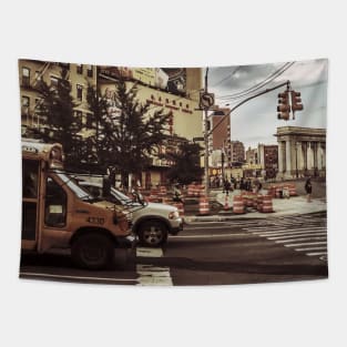 Bowery City Traffic Manhattan NYC Tapestry
