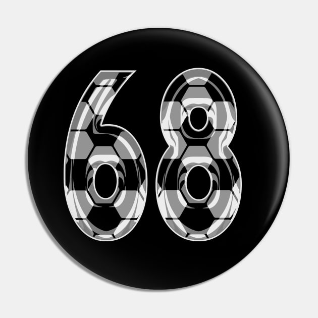 Soccer Number 68 Soccer Jersey #68 Soccer Mom Player Fan Pin by TeeCreations